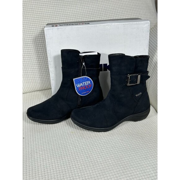 Romika Black Waterproof Fashion Boot with Zipper, Size EU 37, US 6-6.5, NWB - Picture 1 of 6
